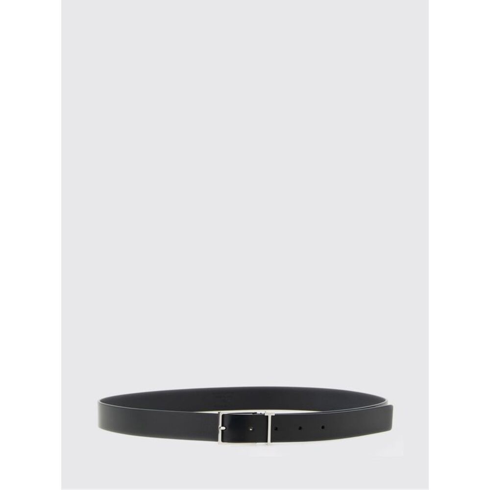 Tom Ford Men Calfskin Leather Belt Tom Ford With T Logo Buckle